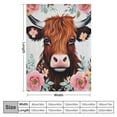thumbnail image 4 of JEUXUS Cute Highland Cow Blanket Cow Gifts Soft Cozy Highland Cow Flower Throw Blanket Farm Animal Cow Print Decor Plush Bedding Blanket for Bed Girls Kids Adults, 4 of 6