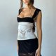 thumbnail image 4 of Blanco L 2022 novedad de verano moda Sexy espalda descubierta contraste Color ajustado camisola corta sin mangas para mujer, 4 of 8