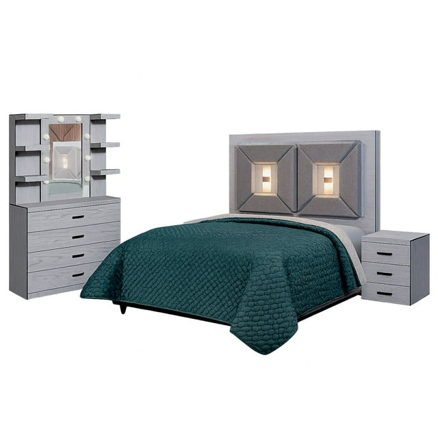 Recamara KS 5 Piezas Genova - Gris