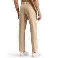 thumbnail image 3 of MIER Men's Stretch Golf Pants 30" Lightweight Classic Fit Dress Pants, Water-Resistant Casual Work Slacks, Khaki, 30W x 30L, 3 of 7