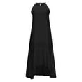 thumbnail image 5 of IROINNID Casual Dresses For Womens Summer High Low Ruffle Maxi Dress Spaghetti Strap Solid Flory Beach Long Dress Clearance, 5 of 9