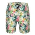 thumbnail image 4 of Naloa Tropical Flowers Men's Beach Shorts, Surfing shorts, Swim trunks, Quick Dry Swim Trunks for Surfing Beach Fun - XX-Large, 4 of 9