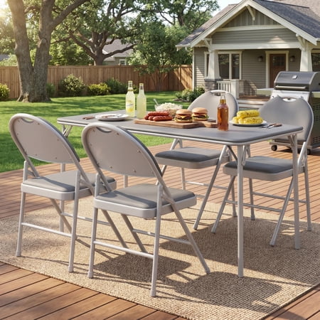 6-pack black folding chairs pu product