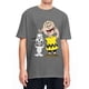 thumbnail image 1 of Camiseta para hombre, camisetas de Peanuts, Charlie Brown y Snoopy, camisetas de verano con dibujos animados de Harajuku, camisetas estéticas de algodón de talla grande, 1 of 5