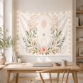 thumbnail image 5 of Leafy Botanical Branches with Crescent Moon Composed, Nostalgic Vintage for Botanical Art Lovers, Wall Decor, Valentine'S Day Gift, Tapestry Wall Hanging for Dorm and Living Room, 5 of 7