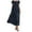 Navy, variant on Summer Fashion Womens Dresses Plus Size Casual Square Neck Solid Short Sleeve Pleated