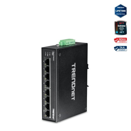 UPC: 0710931160338 | TRENDnet TI-G80 8-port hardened Industrial Gigabit Switch