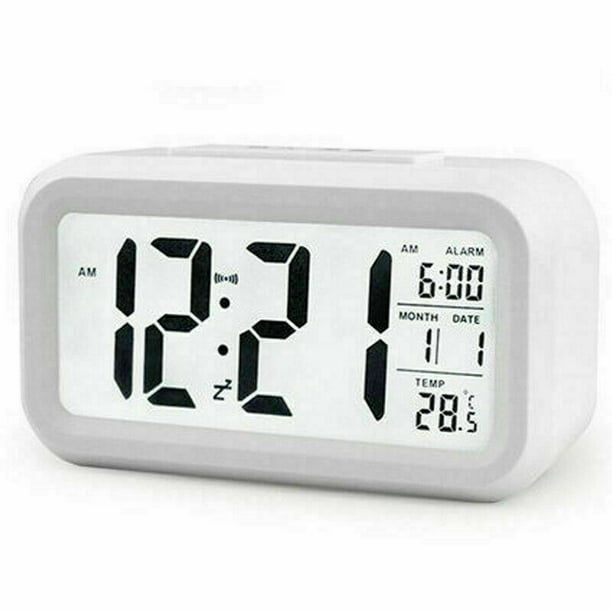 LCD Digital Clock Battery Operated Snooze Electronic Alarm Clocks Kids
