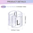 thumbnail image 3 of Uxcell 300-Pack Marcadores de Perchas para Ropa, Clips de Tamaño de Plástico L Codificados por Color para Prendas que se Ajustan a Varillas de 3mm-5mm [Transparente], 3 of 6