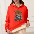 thumbnail image 4 of Womens Hoodies Highland Cattle Print Long Sleeve Hooded Sweatshirts Fall Fashion Casual Pullover Tops 2025 Winter Clothes, 4 of 4
