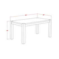East West Furniture 5 Piece Dining Room Set Contains a Rectangle Rustic Wood Table and 4 Chairs