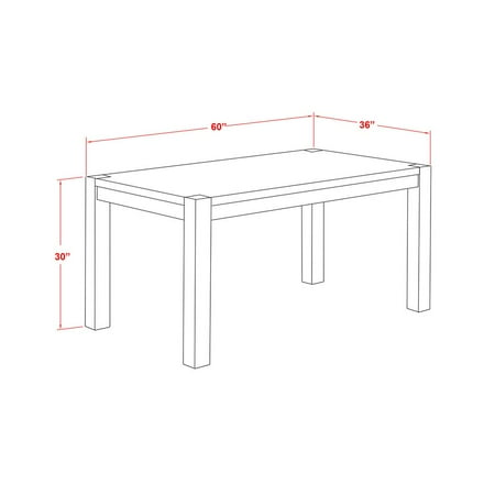 East West Furniture 5 Piece Modern Dining Set Contains a Rectangle Rustic Wood Kitchen Table