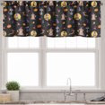 thumbnail image 3 of Ambesonne Dog Print Valance & Curtain, Animals Witchcore Art, 55"x45", Pale Orange and Dried Rose, 3 of 7