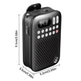 thumbnail image 4 of UMUTOO Mini Portable Bluetooth Radio with MP3 Player, FM Radio, Recording, 3W Speaker, TF Card Playback, Type-C Charging, Compact & Lightweight Design, 4 of 8
