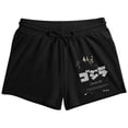 thumbnail image 5 of Godzilla Classic Monster & Japanese Name Text Women's Black Lounge Shorts-Medium, 5 of 7