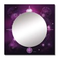 thumbnail image 2 of Designart "Enigmatic Magenta Divine Chakra Gateway I" Modern Geometric Square Mirror Wall Decor Modern - Large Purple Square Bathroom Mirror - Square Printed Wall Mirror Art, 2 of 5