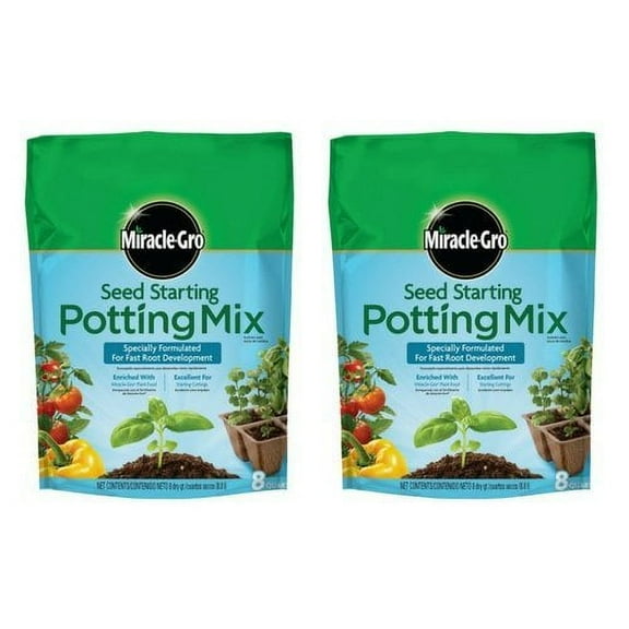 Miracle-Gro Seed Starting Potting Mix, 8-Quart currently ships to select Northeastern & Midwestern states 2 Pack