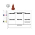 thumbnail image 2 of 1 Set Magnetic Message Board Refrigerator Magnet Erasable Writing Surface Weekly Planner for Home Kitchen, 2 of 8