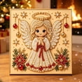 thumbnail image 5 of Christmas Diamond Art Angel Kits, DIY 5D Crystal Painting with Pearls Red Gold Gems, Holiday Christmas Angel Decorations for Home, Wall Art, Gift for Teens and Adults, 5 of 9