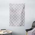 thumbnail image 1 of Geometric Tapestry, Classical Repeating Pattern of Modern Diagonal Nested Squares, Wall Hanging for Bedroom Living Room Dorm Decor, 40W X 60L Inches, Slate Blue Dried Rose White, by Ambesonne, 1 of 2