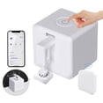 thumbnail image 1 of Pulsador de botón inteligente Fingerbot sin cables compatible con Alexa, Google Home, Tuya, BT Hub, control remoto, interruptor de luz inteligente inalámbrico, temporizador, control de voz,, 1 of 7