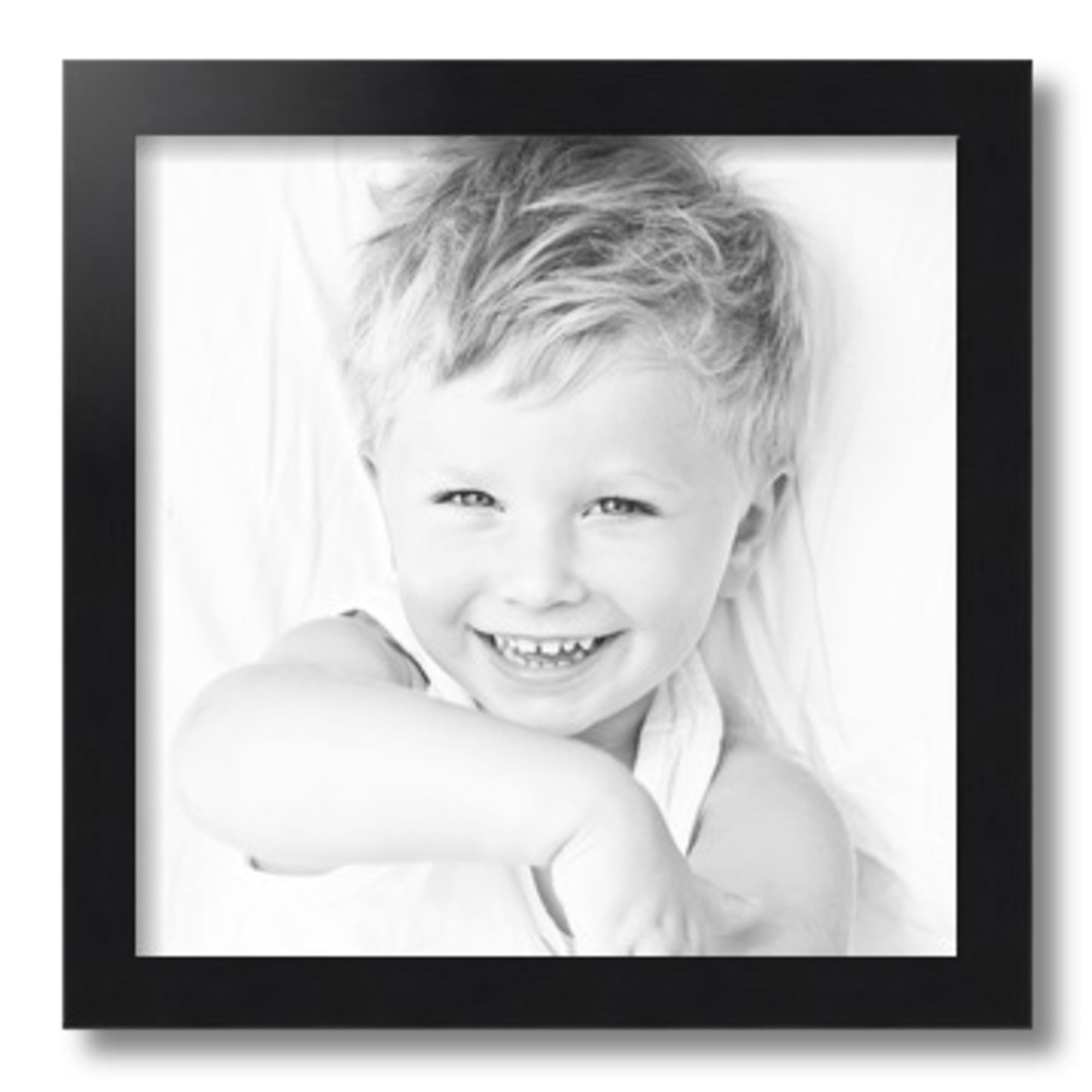 ArtToFrames 14" x 14" Black Steel Picture Frame, 14x14 inch Black MDF Poster Frame (WOM-4639), 1 Pack