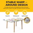 thumbnail image 4 of Wildflowers Table Cloths for 3 Foot Rectangle Tables, Spring Country Tulip Butterfly Floral Leaf Patio Waterproof Elastic Fitted Tablecloths, Washable Rectangular Table Cover for Camping, 4 of 8