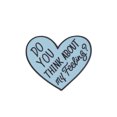 thumbnail image 1 of Brooch Pins Heart «¿Piensas en lo que siento?» Azul, 1 of 2