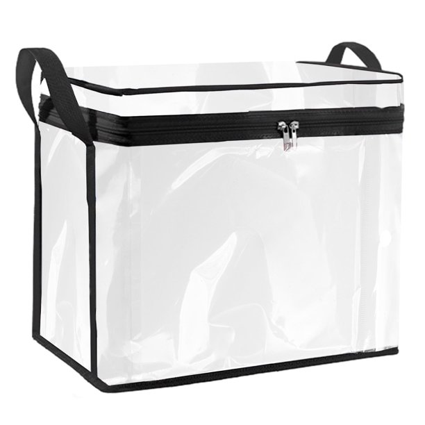 Caja de almacenamiento de cómics Infidev: bolsa plegable de PVC transparente con asas para niños y niñas. Ideal para cómics, DVD, ejemplares sueltos y novelas gráficas. Ventana transparente.