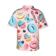 thumbnail image 3 of Daiia Cupcakes and Donuts Hawaiian Shirt for Men Gentle Cotton Regular Short Sleeve Casual-XX-Large, 3 of 9