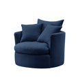 thumbnail image 2 of Rustic Manor Saniyah Navy Linen 360 Swivel Accent Chair, 2 of 9