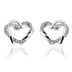thumbnail image 1 of Ocean Heart; Aretes OH16-446; oro blanco con cristales corte diamante en color blanco. Ocean Heart Aretes OH16-446, 1 of 2