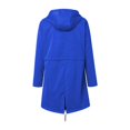 thumbnail image 3 of Decodeary Veste à Capuche Douce pour Femme Imperméable Manteau de Pluie Extérieur Bleu 4TG, 3 of 4
