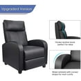 thumbnail image 4 of Lacoo Black PU Leather Single Sofa Recliner with Padded Seat and Backrest, Multi-Positions, 4 of 8