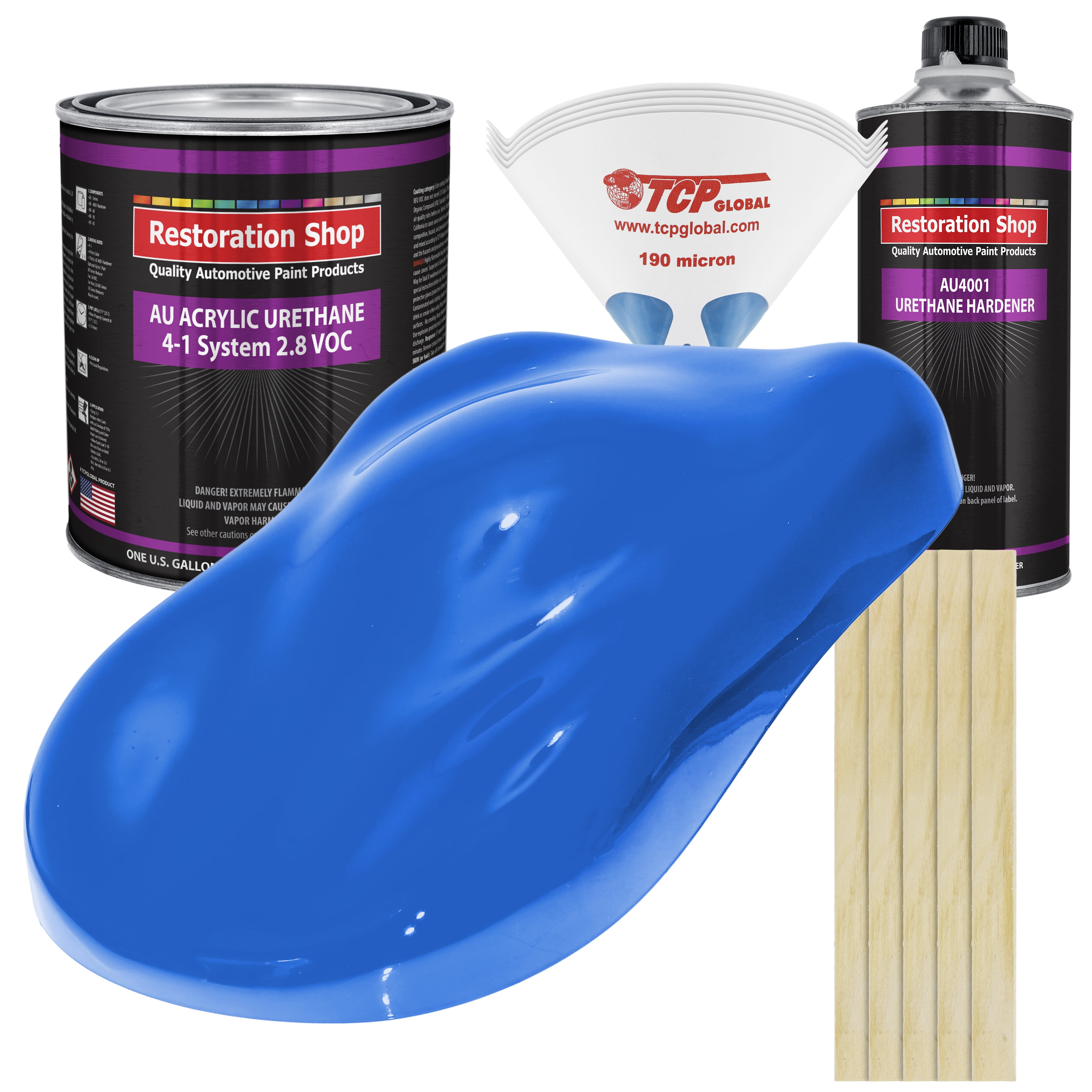Restoration Shop Speed Blue Acrylic Urethane Auto Paint Complete Gallon