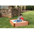 thumbnail image 3 of Frame It All Tool-Free Classic Sienna 4ft. x 4ft. x 11in. Composite Square Sandbox Kit with Collapsible Cover - 2" profile, 3 of 13