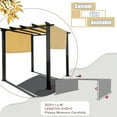 thumbnail image 3 of Universal Waterproof Pergola Shade Cover Replacement Canopy w/Heavy Duty Weighted Metal Rods Sand 14' x 10', 3 of 5