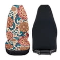 thumbnail image 4 of Uorisanigo Car Seat Covers – 2 Pcs Front Seat Covers Ethnic Flowers Vehicle Seats Protectors Driver Interior Accessories, Easy Installation and Universal Fit for Most Cars SUVs Trucks, 4 of 7