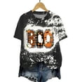 thumbnail image 4 of Women Fashion Printed Round Neck Short Sleeve T Shirt Halloween Printed T Shirt Top, 4 of 6