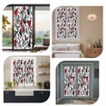 thumbnail image 7 of Red Black Geometric Window Privacy Film, Abstract Art Modern Line Static Cling UV Sun Blocking Heat Control Window Tint Day and Night, Non-Adhesive One Way Windows Privacy Cover 17.7''x39.3'', 7 of 7