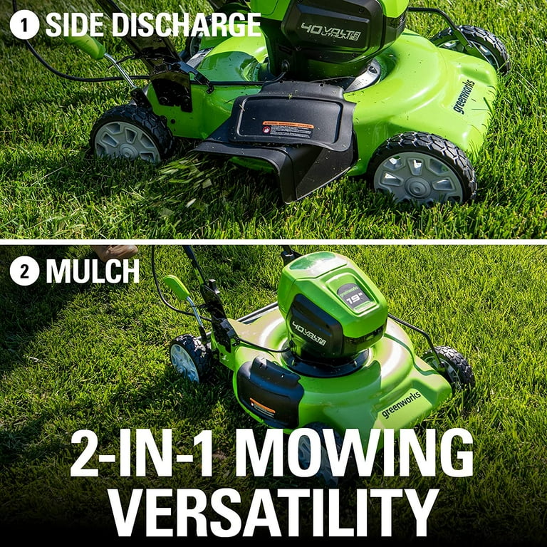 Greenworks 40V 19 Cordless Battery Walk-Behind Mower with 4.0Ah Battery &  Charger 2524902 