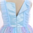 thumbnail image 5 of IBTOM CASTLE Toddler Girl Birthday Butterfly Dress Sequins Flower Girl Dress Tulle Tutu Formal Party Dress, Star Sequins Pageant Wedding Dress Blue, 5 of 7