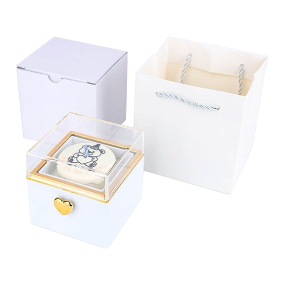 Candle-lit Cake Surprise Box FlipableProposal Ring Box Automatic Flip Jewelry Box