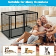 thumbnail image 5 of Wdmiya Large Dog Crate, 57 Inch Metal Kennel for Medium and Small Dogs, Safe Indoor & Outdoor XL Big Puppy Bottomless Cage with Comfort Mat, Pet Playpen Yard, Dog Fence Playpen, Black, 5 of 7