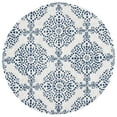 thumbnail image 4 of SAFAVIEH Micro-Loop Wichita Medallion Area Rug, Ivory/Blue, 4' x 6', 4 of 9