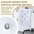 thumbnail image 3 of Oufan Luxury Dining Chair Set of 2, Upholstered Accent Chair w/ Faux Alligator Skin, Crystal Buckle & Metal Bow Leg, Kitchen Chair for Dining Room, 3 of 11