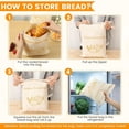thumbnail image 4 of Michel Dupont Beeswax Bread Bags, 2 Pack XL Reusable Cotton Bags for Homemade Sourdough and Artisan Bread Storage, 4 of 8