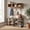 Light Brown and Black, variant on Fnova 5-in-1 Entryway Organizer, 3-Tier Shoe Rack with 3 Cubbies & 7 Hooks, Coat Rack for Hallway Mudroom