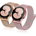 thumbnail image 1 of 2 Packs Soft Metal Milanese Samsung Watch 4/5 Band, Mesh Loop 20mm Super Breathable & Comfortable band, Compatible with Samsung Galaxy Watch 5/Watch 5 Pro/Galaxy Watch 4/Active 2/ Watch 3 41mm, 1 of 11