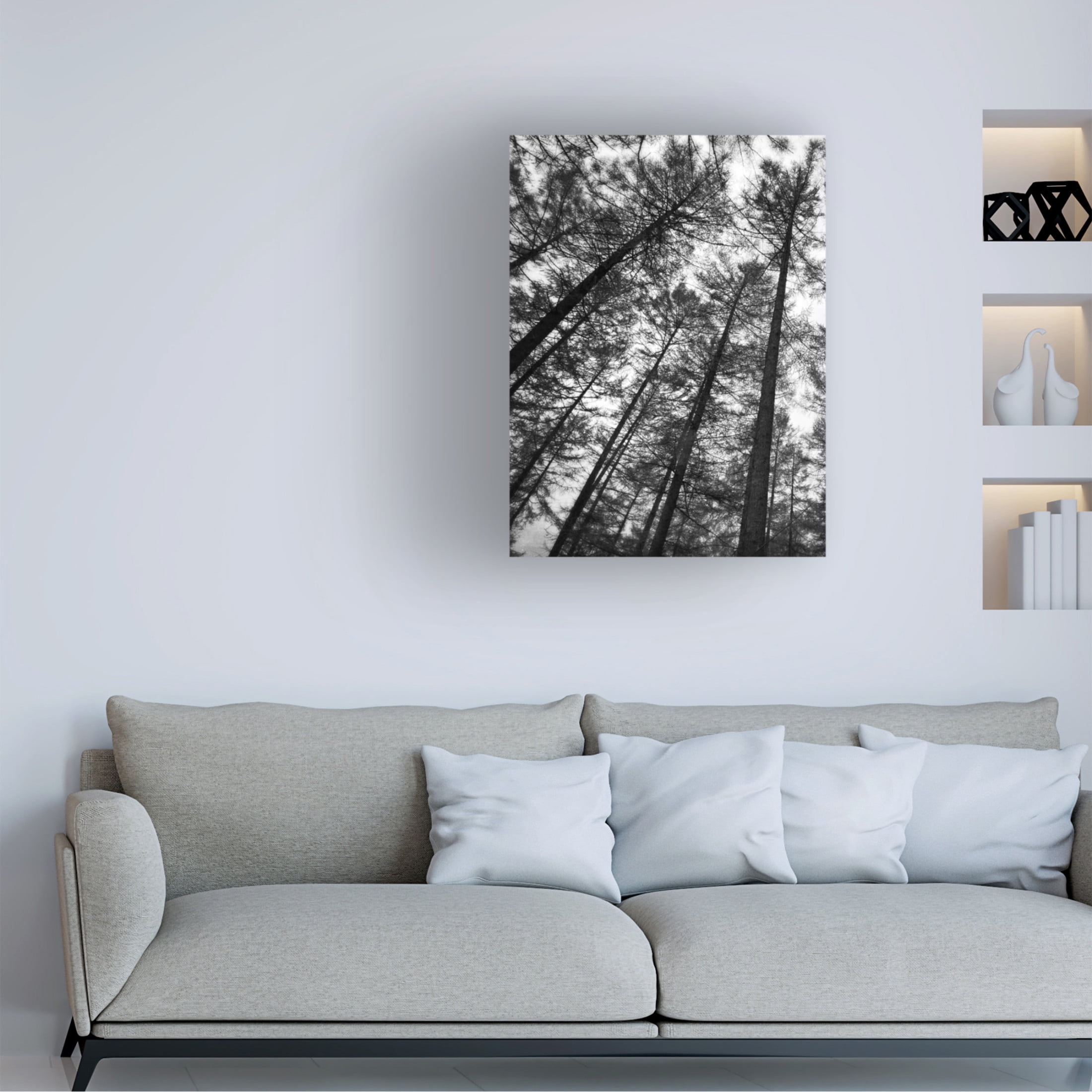 Canvas Wall Art - Tom Quartermaine 'Set of 2 Dark Tree Forest Wall Art Prints 1' Wall Art for Living Room, Bedroom, or Office Décor by Trademark Fine Art - 35 x 47 Inches